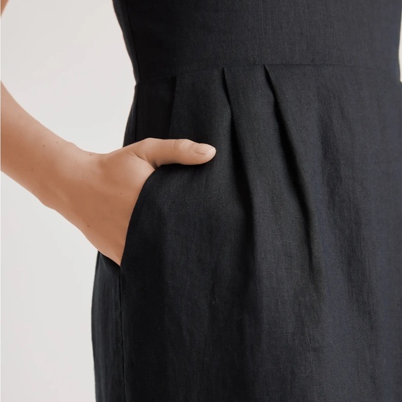 Black Linen Dress - Picture 2 of 2